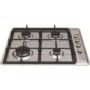 CDA HG6120SS Four Burner Gas Hob With Cast Iron Pan Stands Stainless Steel