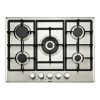 GRADE A2 - Beko HIMW75225SX 70cm Wide Five Burner Gas Hob With Cast Iron Pan Stands Stainless Steel