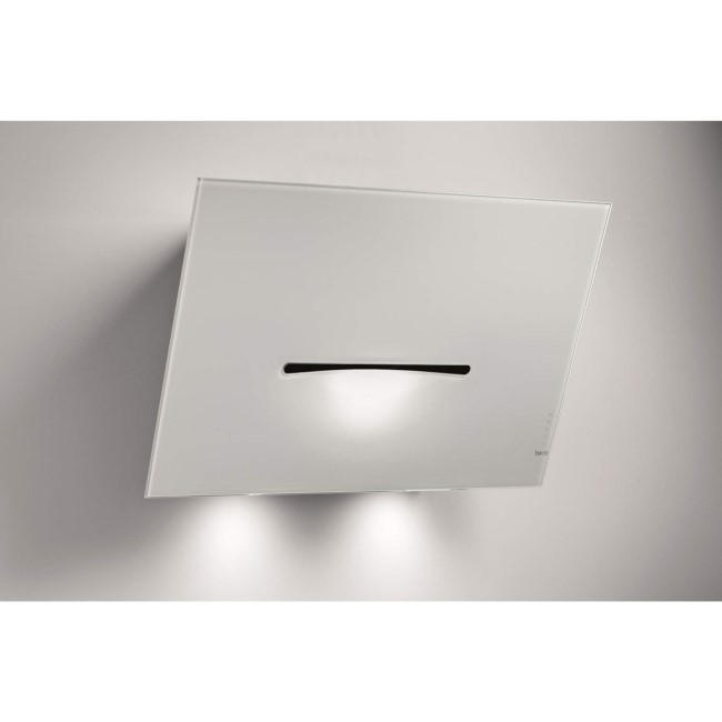 Best HOOD-BE-SM-80-WH 80cm Smooth Angled Chimney Cooker Hood White