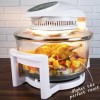 GRADE A1 - electriQ 17 Litre Hinged Digital Premium Halogen Oven + Full Accessories pack - Easy Cooking Presets