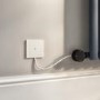 Refurbished Light Grey Electric Horizontal Designer Radiator 2kW with Wifi Thermostat - H600xW1416mm - IPX4 Bathroom Safe