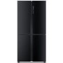 GRADE A3 - Haier HTF-456DN6 Energy Efficient Four-door American Fridge Freezer - Black