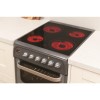 GRADE A1 - Hotpoint HUE52GS 50cm Wide Double Oven Electric Cooker With Ceramic Hob - Graphite