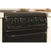 Hotpoint HW170EKS 50cm Wide Double Cavity Black Electric Cooker With Solid Plate Hob