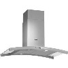 Neff I89DK62N0B Curved Stainless Steel 90cm Island Cooker Hood With Glass-accented Canopy