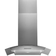 Indesit IHC65FAMIX 60cm Wide Curved Glass Chimney Hood - Stainless Steel