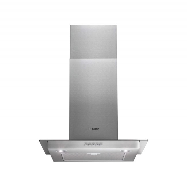 Indesit IHF65FAMIX 60cm Wide Chimney Hood - Stainless Steel