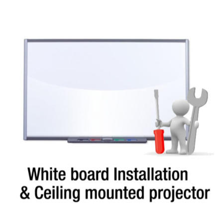 Installation of white board and Ceiling mounted projector