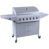 GRADE A1 - As new but box opened - iQ 6 Burner Gas BBQ with Side Burner. Free Accessory Pack Includes BBQ Cover and Utensil Set