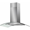 Baumatic ISL5SS 90cm Island Cooker Hood With Curved Glass Canopy Stainless Steel