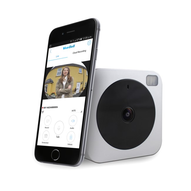 electriQ Wi-Fi HD Video Doorbell with Motion Alarm Unlock Function Indoor Chime & Free App