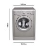 INDESIT IWDC6125S EcoTime 6kg Wash 5kg Dry 1200rpm Freestanding Washer Dryer - Silver