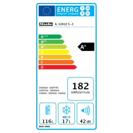 Miele K12012S-2 55cm Wide Freestanding Under Counter Fridge - White