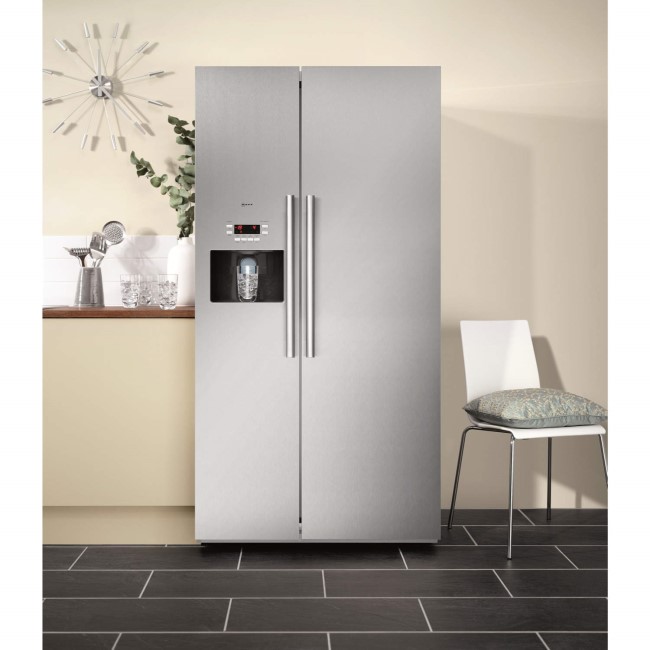 Neff K3990X7GB American Style American Fridge Freezer Fully Clad Stainless Steel with Ice and Water