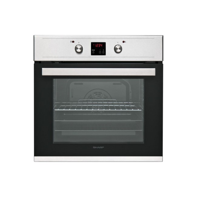 Sharp K61D27IM1 Multifunction Electric Single Oven With Pyrolytic Cleaning Stainless Steel