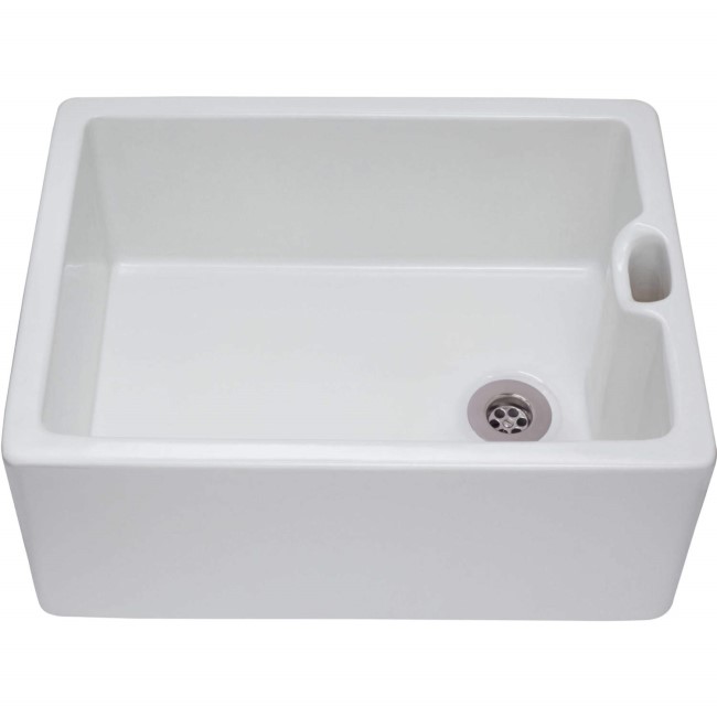 CDA Single Bowl Ceramic White Undermount Kitchen Sink