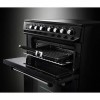 Rangemaster Kitchener 60cm Double Oven Electric Cooker With Ceramic Hob Black And Chrome