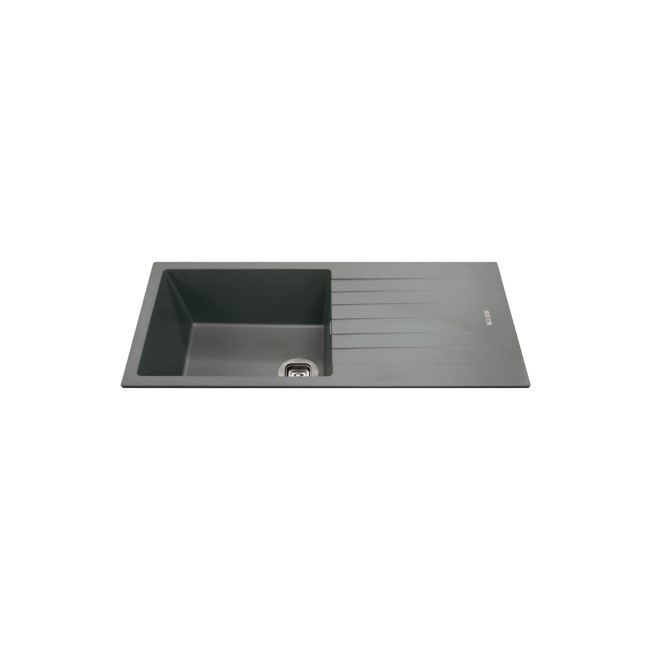 1 Bowl Grey Composite Kitchen Sink with Reversible Drainer - CDA