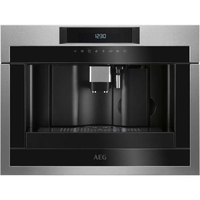 AEG KKE884500M Automatic Bean to Cup Compact Coffee Machine with Touch Controls - Stainless Steel