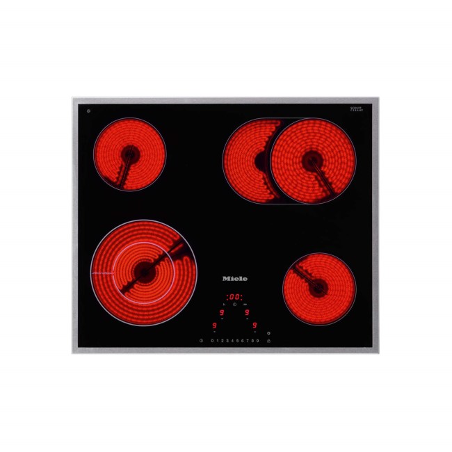 Miele KM6204 61.4cm Touch Control 4 Zone Stainless Steel Framed Ceramic Hob