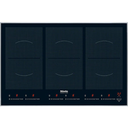 Miele KM6366-1 81cm Wide 6 Zone Induction Hob With 6 PowerFlex Zones Stainless Steel Frame