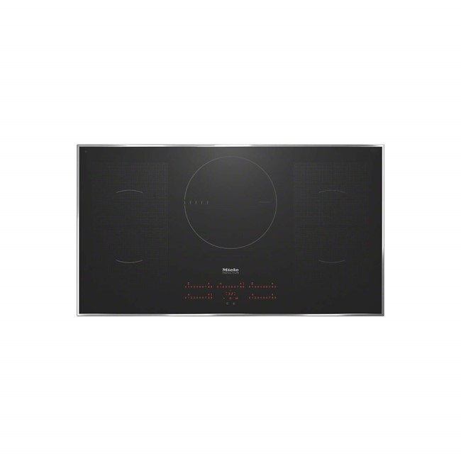 Miele KM6388 KM6386 942 mm Wide Touch Control Five Zone Induction Hob Black With Stainless Steel Rim