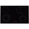 Amica KMC13286E 77cm Ceramic Framless Touch Control Hob - Black With Stainless Steel Frame