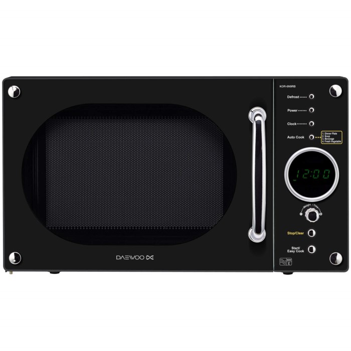 Daewoo KOR6N9RB 20 Litre Black Freestanding Microwave Oven Appliances Direct