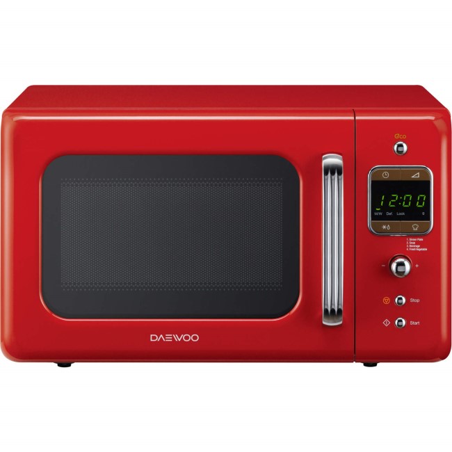 Daewoo KOR7LBKR 20L 800W Freestanding Microwave Oven - Red