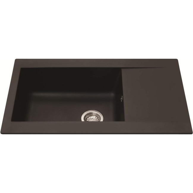 GRADE A1 - CDA KP31BL 1.0 Bowl Reversible Composite Sink In Black