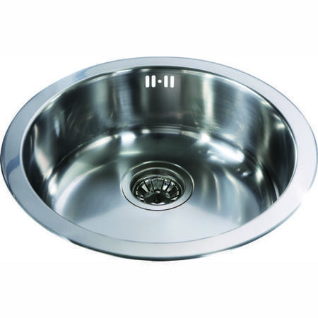 Single Bowl Chrome Stainless Steel Kitchen Sink - CDA