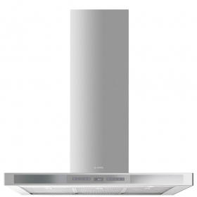 Smeg KS912XE Linea 90cm Chimney Cooker Hood Stainless Steel With Silver Glass Control Panel