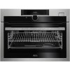 AEG KSE882220M SteamBoost Multifunction Compact Steam Oven With Command Wheel Control And HD TFT Display Stainless Steel