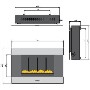 Smeg L23CL Classic Landscape Natural Gas Wall Fire in Stainless Steel
