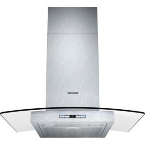 Siemens LC68GB542B 60cm Chimney Cooker Hood With Curved Glass Canopy Stainless Steel