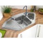 Astracast LD15XXHOMESK1 Lausanne 1.5 Bowl Left Hand Drainer Polished Stainless Steel Corner Sink