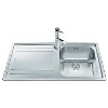 Smeg LE861S-2 Rigae 86cm Single Bowl Inset Stainless Steel Sink With Left Hand Drainer