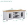 Linden Large Grey TV Unit with Two Tone Oak Top & Storage - TV's up to 45"