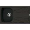 Reginox LIVING400-B 1.0 Bowl Regi-Granite Composite Sink With Reversible Drainer Metaltek Black