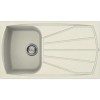Reginox LIVING400-C 1.0 Bowl Regi-Granite Composite Sink With Reversible Drainer Granitetek Cream