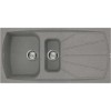 Reginox LIVING475-TT 1.5 Bowl Regi-Granite Composite Sink With Reversible Drainer Metaltek Titanium