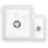 Astracast LN15WHHOMESK Lincoln 1.5 Bowl Right Hand Drainer Ceramic Sink - White