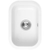 Astracast LNH2WHHOMESK Lincoln Undermount Half Bowl Ceramic Sink - Gloss White