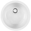 Astracast LNR1WHHOMESK Lincoln R1 Undermount Round Bowl Ceramic Sink in Gloss White