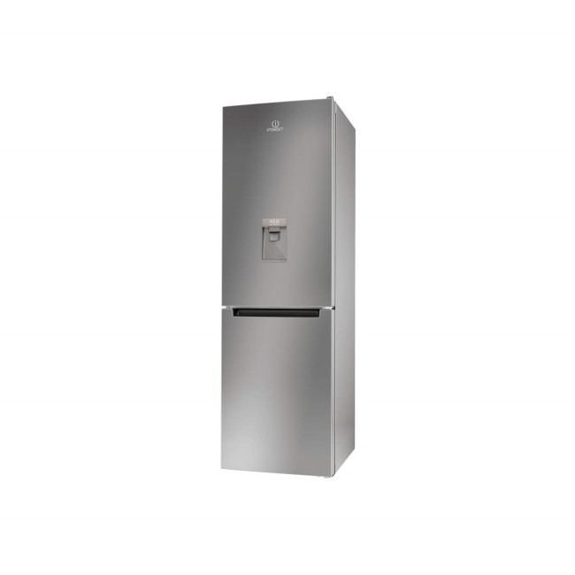 Indesit LR8S1SAQ Silver Freestanding Fridge Freezer With Non-plumb Water Dispenser