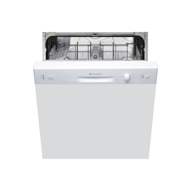 Hotpoint LSB5B019W 13 Place Semi-integrated Dishwasher - White Control Panel