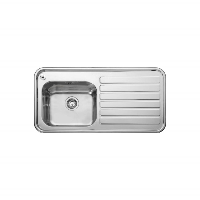 Leisure Sinks LX105R Luxe Stainless Steel 1000x500 1.0 Bowl Right Hand Drainer 1 Taphole Including P