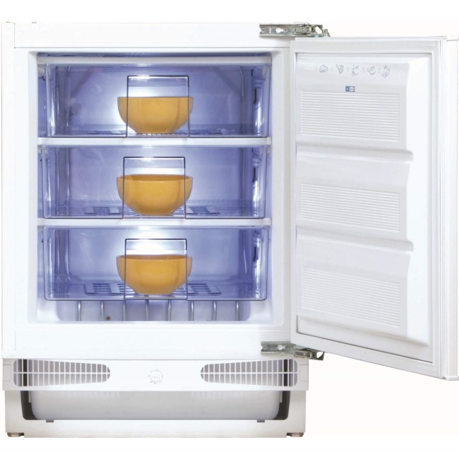 Matrix MFU800IN 60cm Wide Integrated Upright Under Counter Larder Freezer - White