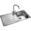Single Bowl Inset Stainless Steel Kitchen Sink with Reversible Drainer - Rangemaster Michigan 950mm