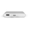 Plug &amp; Go Wire-Free Mini Power Bank With Built In Lightning Connector 1000mAh Silver 